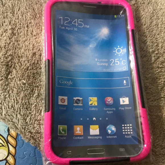A iPhone plus phone case pink / black. Hot item